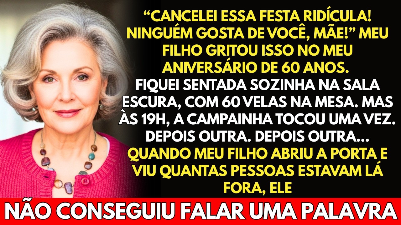 No meu aniversário de 60 anos, meu filho olhou nos meus olhos e disse: “Cancela essa festa ridícula, mãe. Ninguém gosta de você. Essas pessoas só vão porque têm pena.” Fiquei sentada na sala...