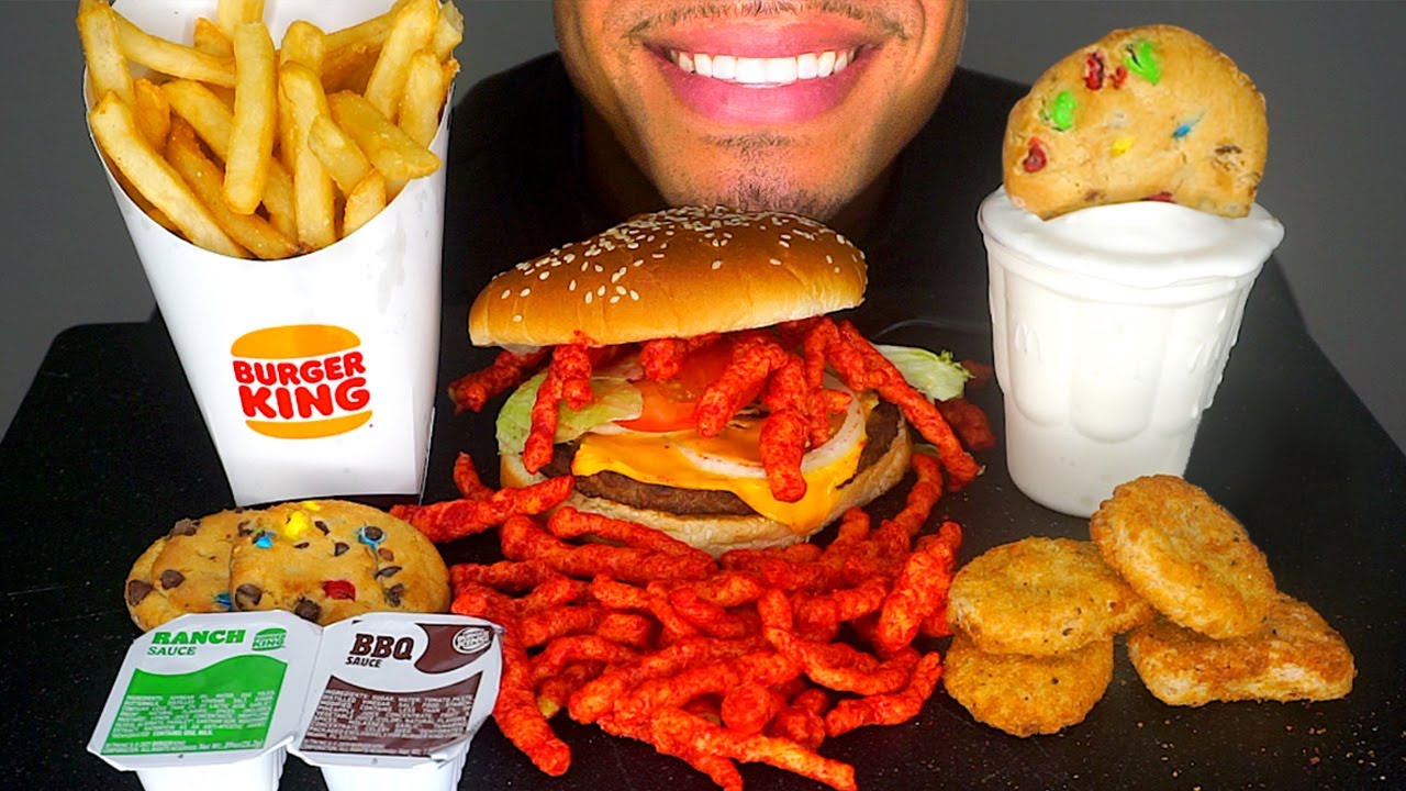 АСМР БУРГЕР КИНГ НЕВОЗМОЖНЫЙ ВОППЕР ЧИТОС НАГГЕТСЫ МОРОЖЕНОЕ ПЕЧЕНЬЕ МУКБАНГ ДЖЕРРИ ЕДИТ БЕЗ РАЗГ...