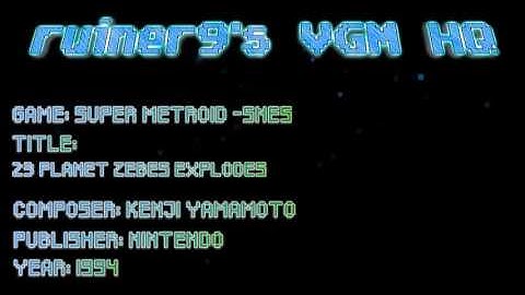 Super Metroid SNES OST 23 Planet Zebes Explodes