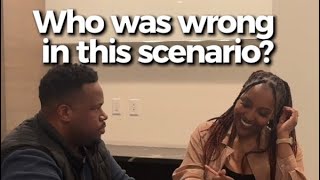 FULL VIDEO | Who was wrong in this scenario? 🤔 #relationships #dating #debate #funny #relatable