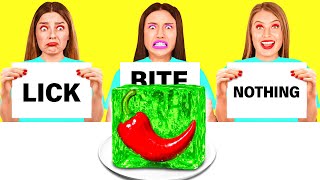 Bite, Lick or Nothing Challenge | Funny Situations and Fails by GoFun Challenge