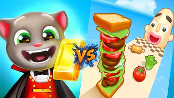 Tom Gold Run VS Sandwich Run 🍔 | Kaun Jeetega Race Ka Game? 2025