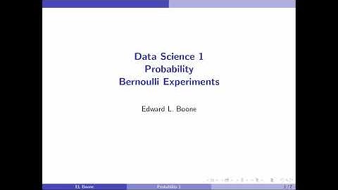 Data Science 1 - Probability 15 - Bernoulli Experiments