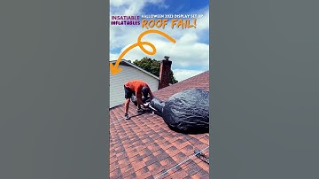 Roof Fail - Halloween Set Up 2023 #halloweeninflatable #rooftop #fail #halloween2023 #halloween