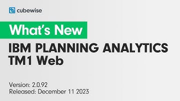 IBM Planning Analytics TM1 Web 2.0.92. Released on Dec 11, 2023.