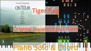 🎹Solo &amp; Chord, Tiger Rag, Original Dixieland Jazz Band, Synthesia Piano