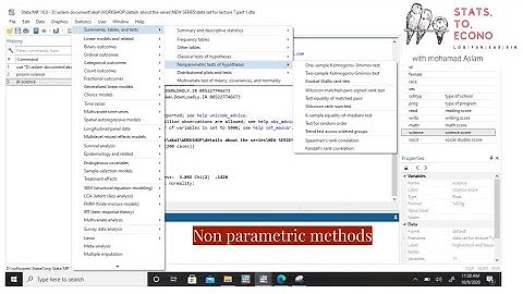 statistics to econometrics series with Stata software! lecture 9, part 1