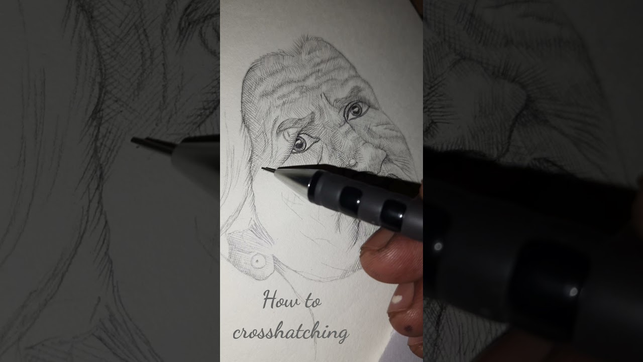satisfying crosshatching | Drawing | Artist Uttam