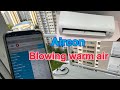Easy way to diagnosis Daikin air conditioner blowing warm air | D-checker | Multi split