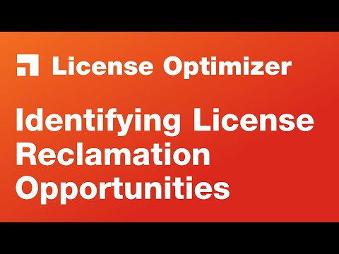 Reclaiming licenses using License Optimizer