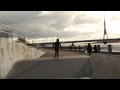 Skateboarding in Riga, Latvia