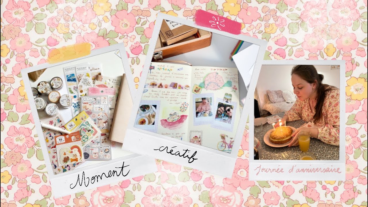 On fait ensemble la page de mon anniversaire dans mon carnet de souvenirs ! 🎨