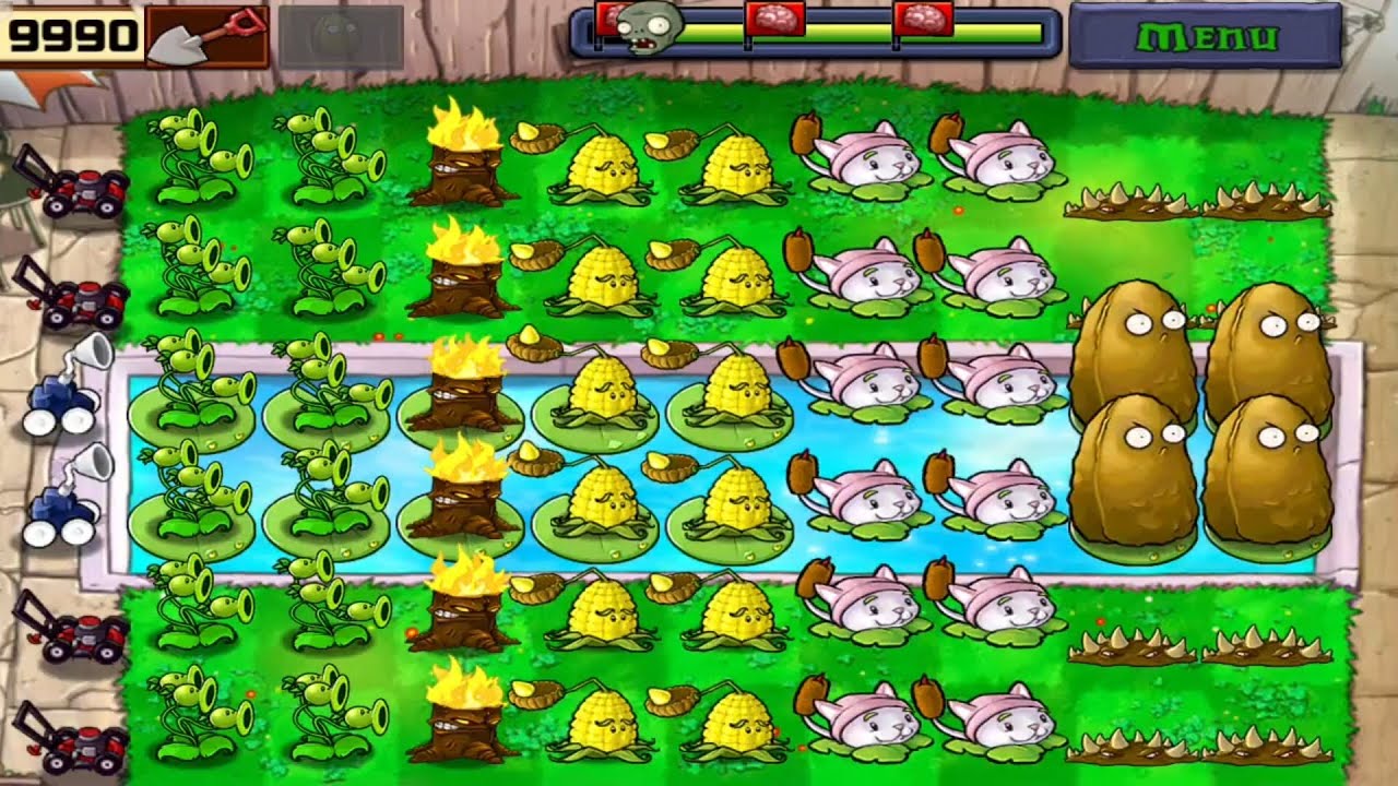 PLANTS VS ZOMBIES | ADVENTURE POOL |  LEVEL! 6 COMPLETED FULL HD GAMEPLAY