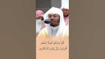 القارئ ياسر الدوسري يتلوا ماتيسر من سورة المرسلات من داخل الحرم المكي #ياسر_الدوسري #قران_كريم