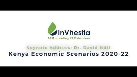 Keynote address by Dr David Ndii at InVhestia Cocktail 2019