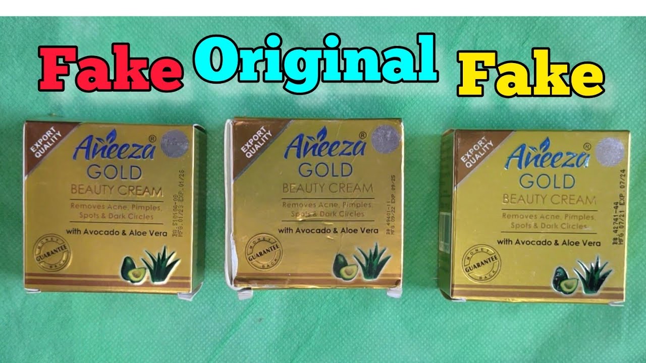 Original vs fake Aneeza gold beauty cream 😍 YouTube
