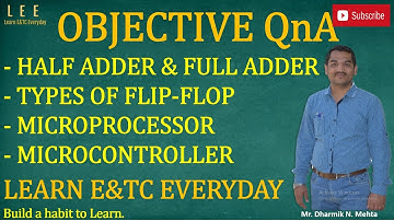 MCQ ~ Adder Circuit, Flip-Flops, Microprocessor & Micro-controller || Learn E&TC Everyday