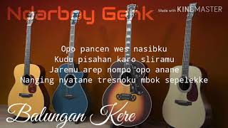 Balungan Kere - Ndarboy Genk Karaoke gitar akustik