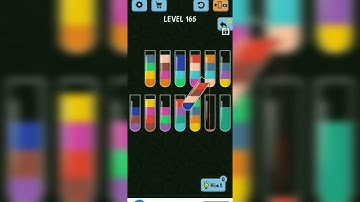 Water Color sort Level 165 Solution Android/IOS Gameplay