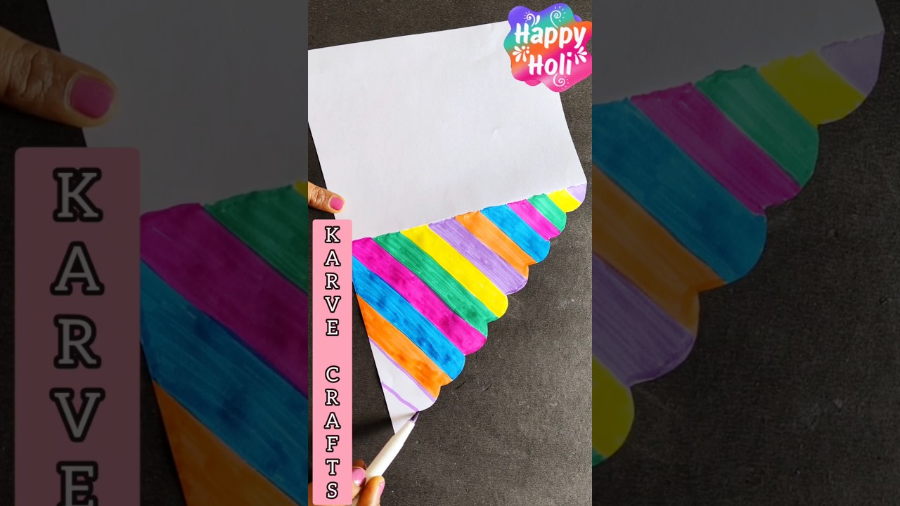 How to make Holi greeting card 