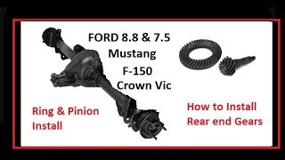 Ring and Pinion gear install: How to install rear end gears. Ford 8.8 inch and other 3.55 4.10 3.73