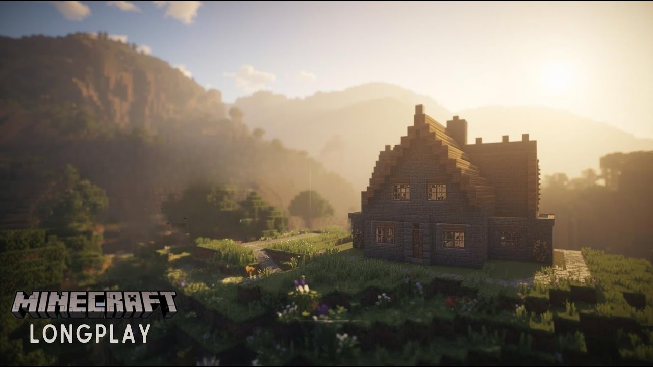 Minecraft Relaxing Longplay – Animal Pen Build, Village Expansion & Woodcutting 🌿🏡✨