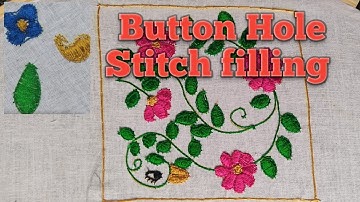 ♦️Aari work Basic♦️ Button hole filling stitch ♦️practice shapes and design ♦️ online class-9