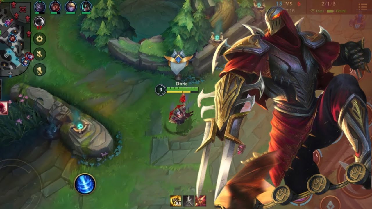 원딜 원콤 제드 게임플레이 [와일드리프트] | Zed Gameplay Rank Grandmaster [Wild Rift ...