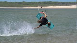 Kitesurfing Technique - Hand Drag to Blind Slow Mo