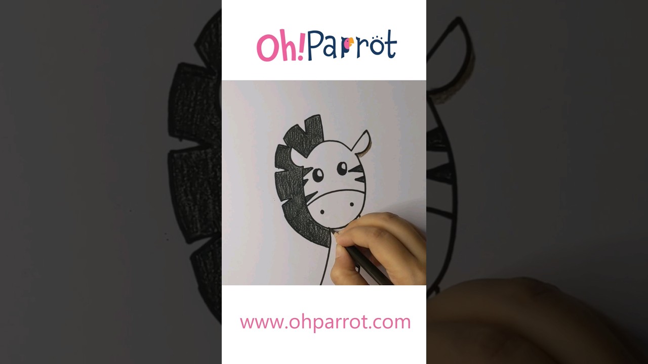 Zebra Cute Drawing 