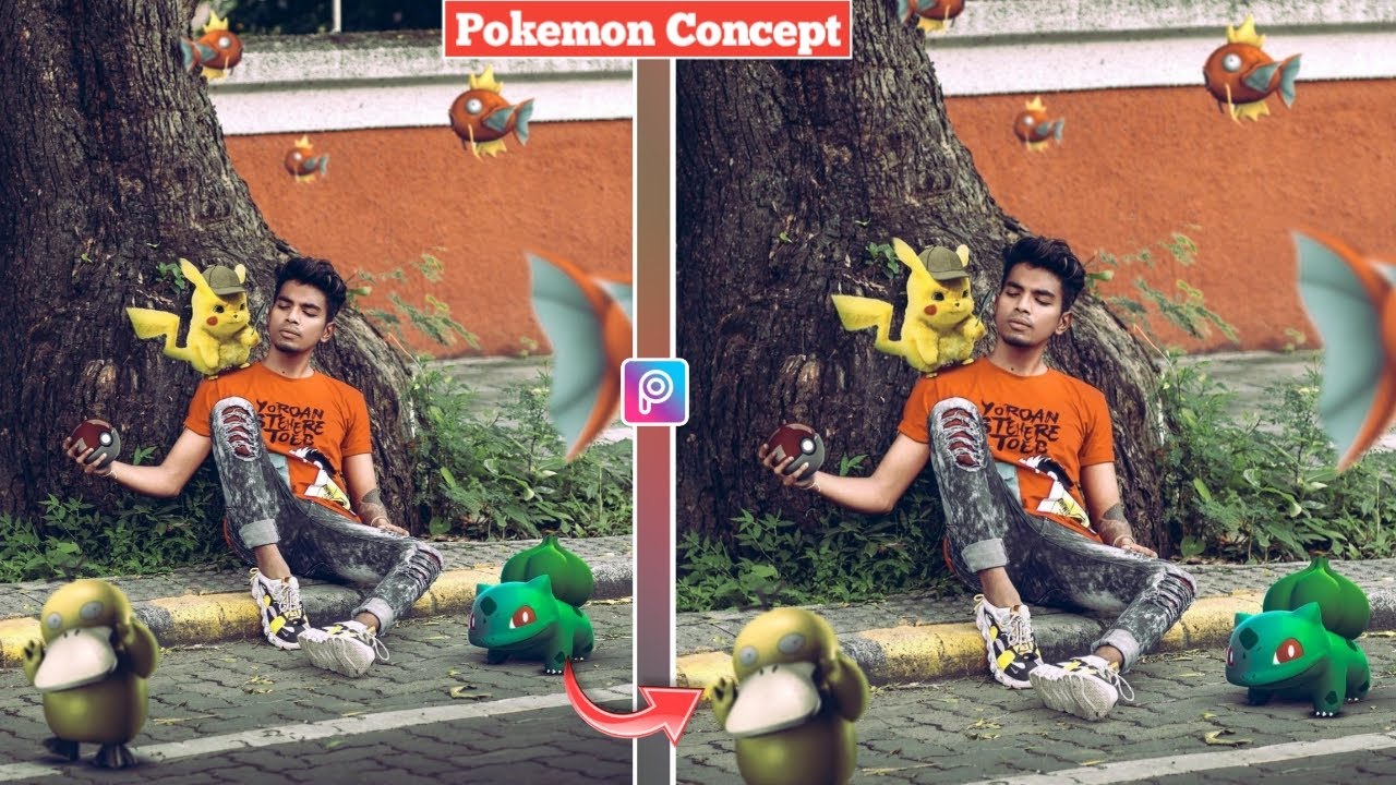 Pranav PG new photo editing | Pranav PG Pokemon photo editing | Pranav PG Instagram viral photo edit