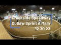 Creekside speedway outlaw sprint a main 123023