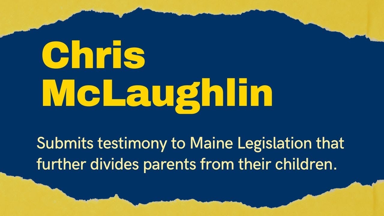 Chris McLaughlin testifies against parental consent YouTube