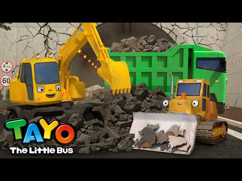 Mighty Machines🚜 | Let's repair the collapsed tunnel! | Build It, Fix It! | Tayo the Little Bus