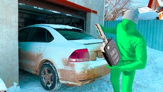 Green Man Found Nissan Cedric In Garage But Car Stuck In Snow 13