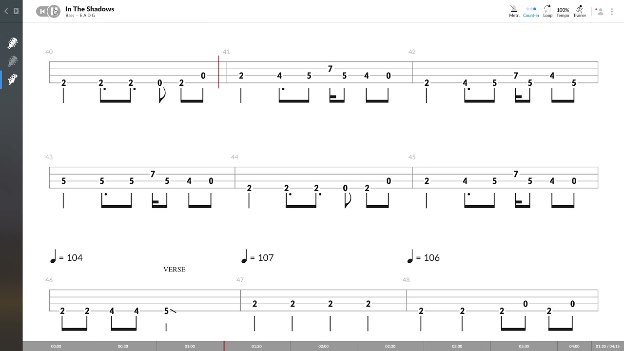 The Rasmus - In The Shadows (BASS TAB PLAY ALONG)