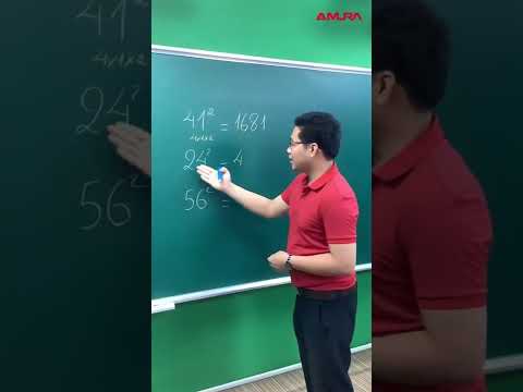 Video Cách tính nhẩm cực nhanh bình phương của các số bất kỳ có hai chữ số #shorts - youtube