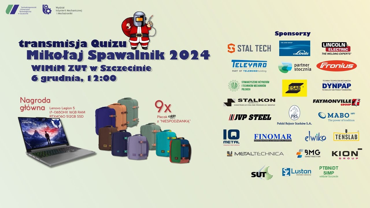 QUIZ Mikołaj Spawalnik 2024 dla studentów WIMiM