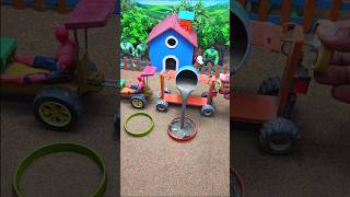 😱 Amazing Mini Tractor Making Cement Pillar | DIY Real Working Construction Machine 🚜 #shorts