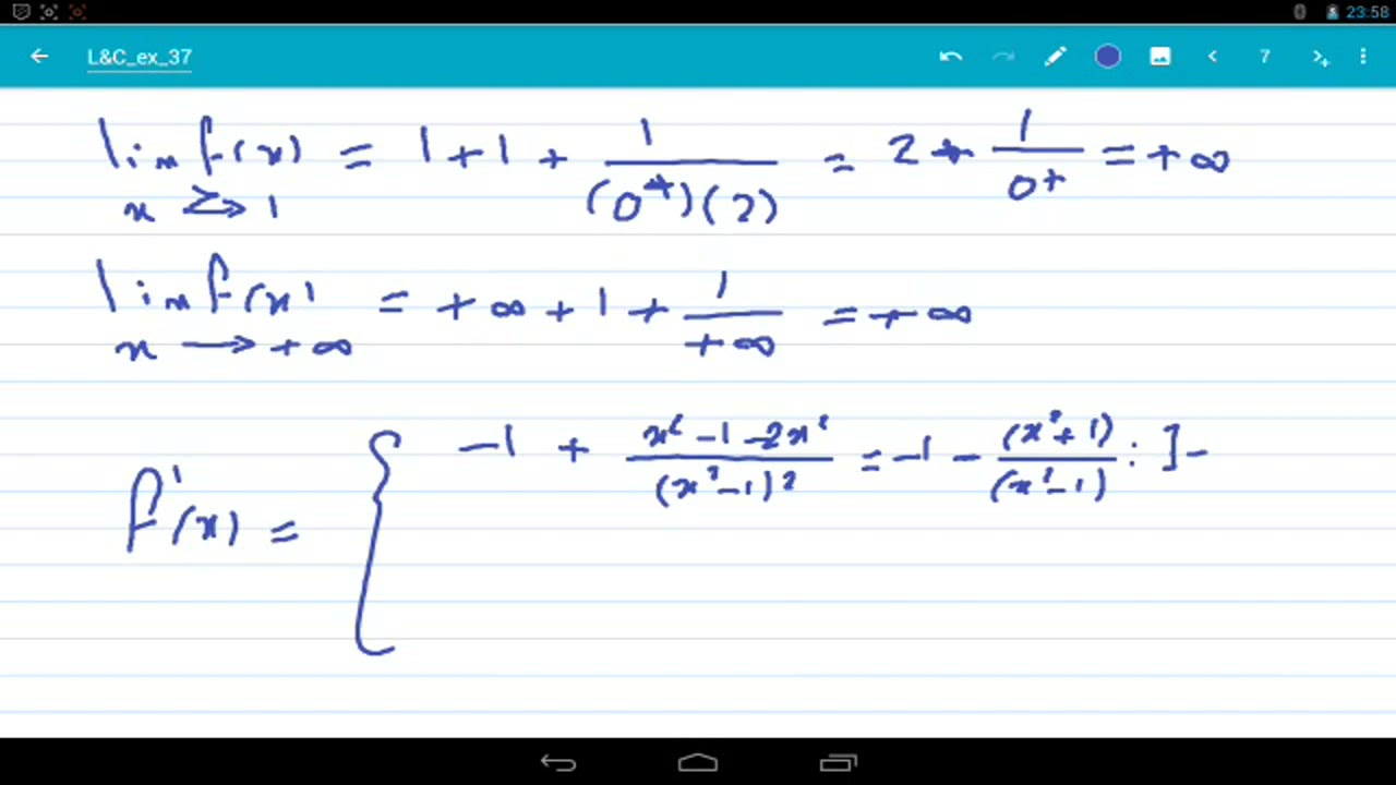 النهايات والاستمرار | تمرينات الوحدة التمرين (37) | بكالوريا سوريا