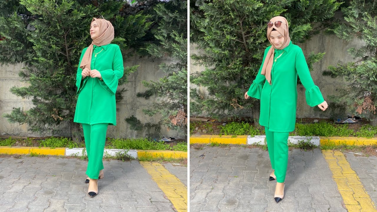 Gömlek yaka tunik dikimi /kolay ikili takım dikimi /dikiş /sewing/sewing love