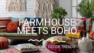 Vintage Boho Meets Farmhouse Rustic | Cozy Home Decor Ideas for Timeless Style