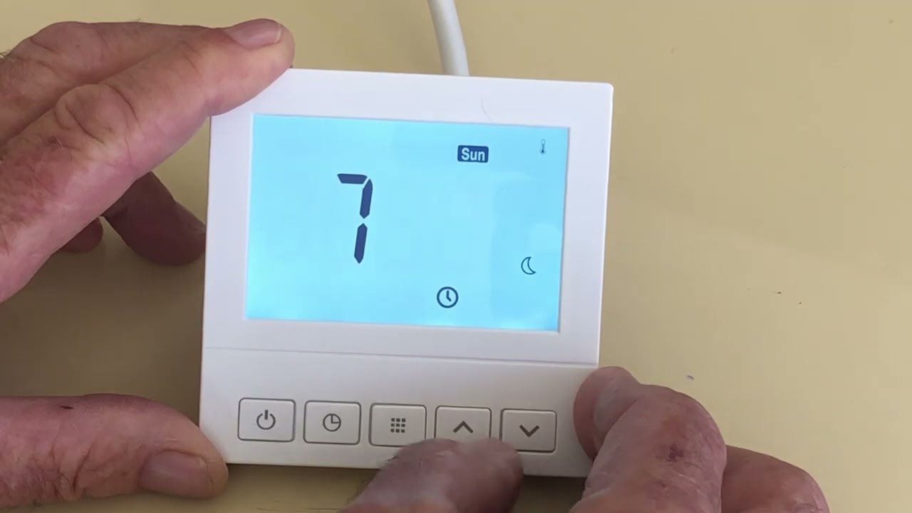 Infracomfort SAS920FHL-7-WIFI  Thermostat Programming