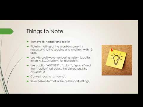 Importing a Word Document in Moodle - YouTube