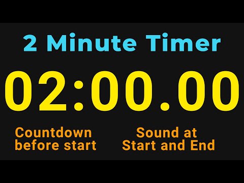 2 Minute Timer – With Countdown, Sound - Dark Theme