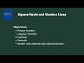 Algebra 1: Square Roots and Number Lines