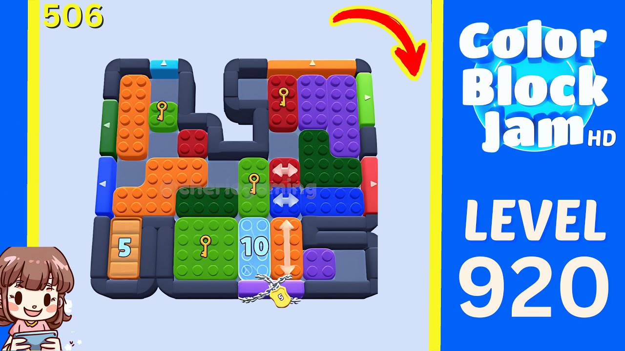 Color Block Jam Level 506 (920) Solution Walkthrough