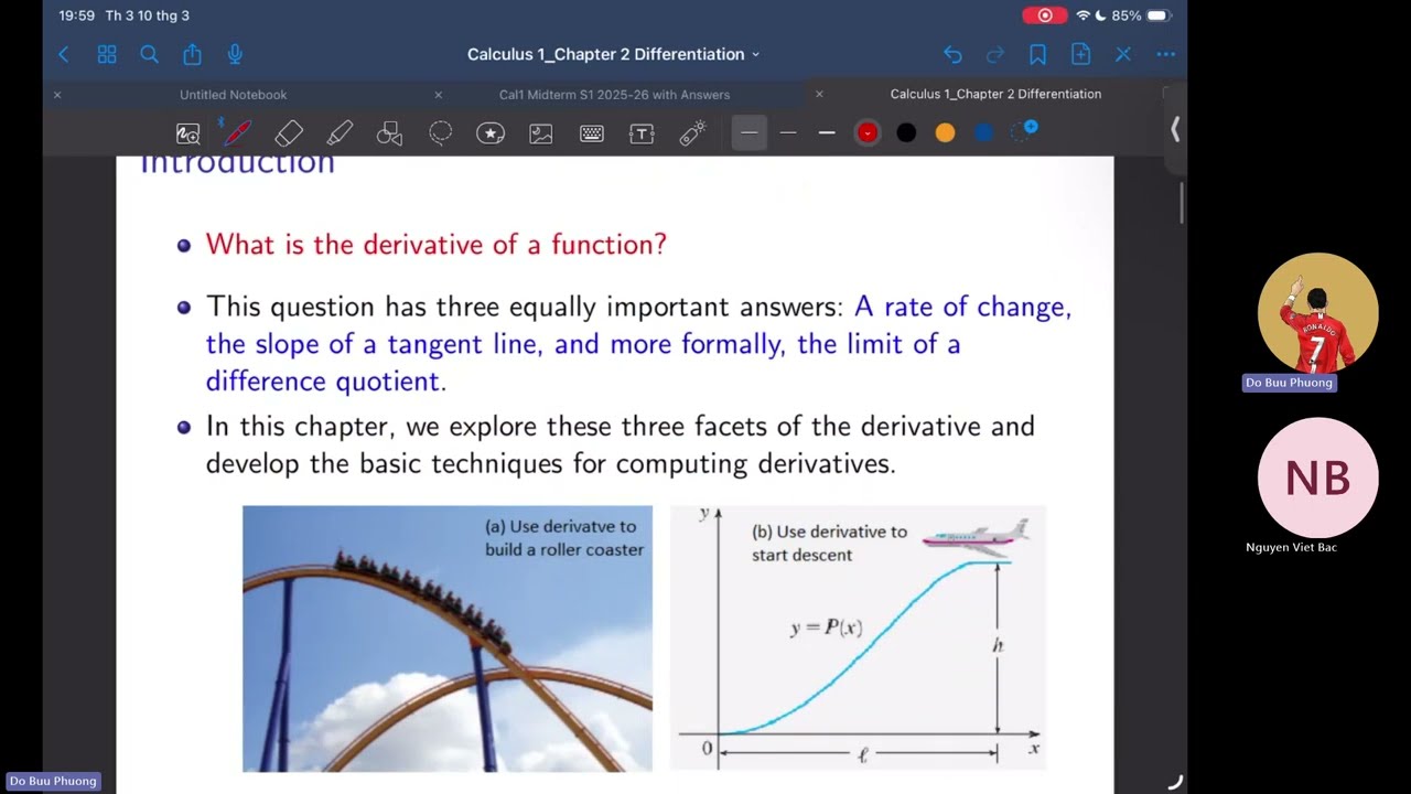 Calculus 1: Chapter 2 - Rate of Change - Derivative - Chain Rule. - YouTube