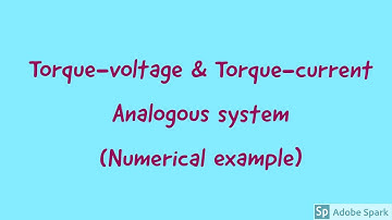 #Torque#Voltage#Torque#Current#Analogy ||Torque-Voltage & Torque-Current Analogy (Numerical Example)