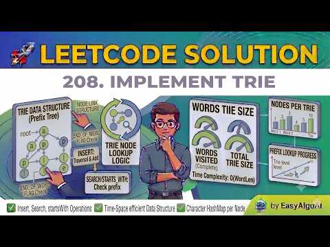 LeetCode 208 - Implement Trie (Prefix Tree) | EasyAlgoAI